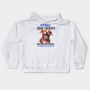 Pitbull Grin Therapy - Instant happiness (no appointment necessary) Kids Hoodie